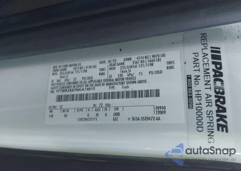 2022 Ford Transit-250 Cargo Van from USA, damaged, VIN 1FTBR3X87NKA74815